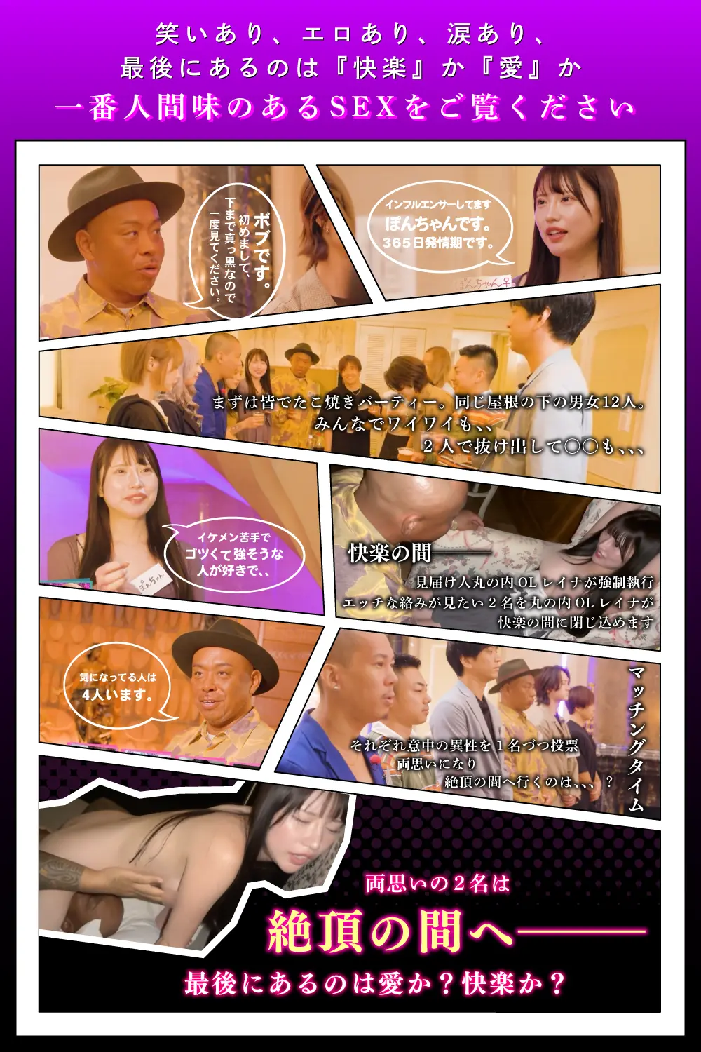 笑いあり、エロあり、涙あり、最後にあるのは『快楽』か『愛』か一番人間味のあるSEXをご覧ください