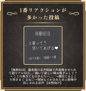 一番リアクションが多かった投稿