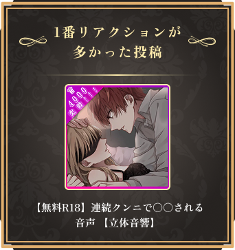 一番リアクションが多かった投稿